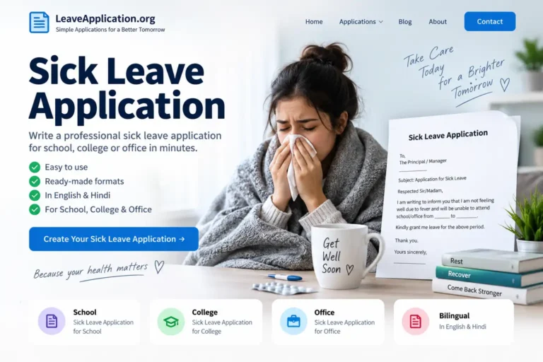 Sick Leave Application